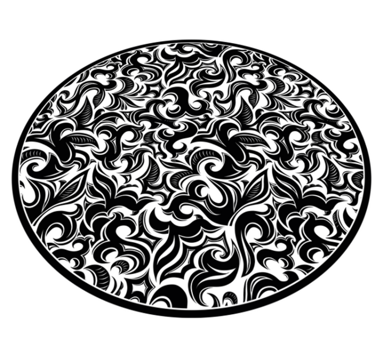 Tapis vinyle motif floral de style gothique - TenStickers
