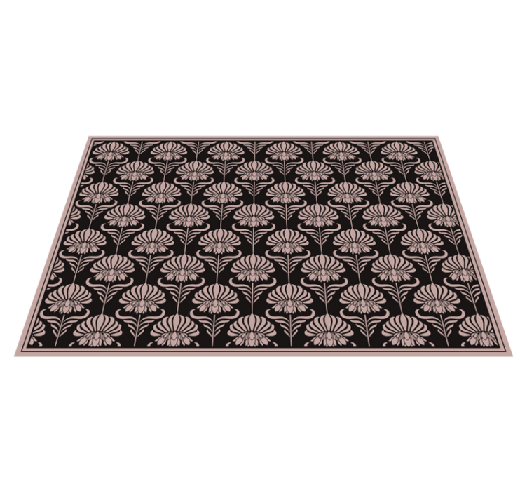 Tapis vinyle rétro motifs art nouveau - TenStickers