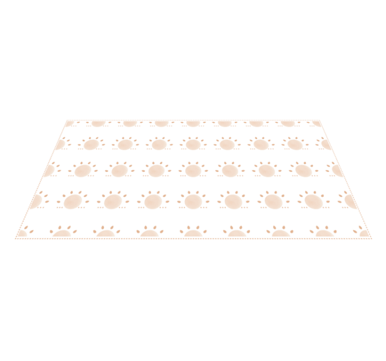 Tapis vinyle soleil abstrait minimaliste - TenStickers