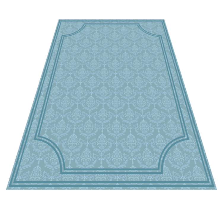 Tapis vinyle style Baroque couleur bleue - TenStickers