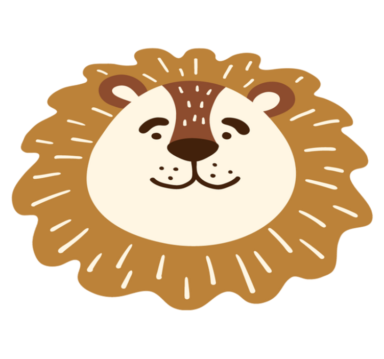 Tapis vinyle animal tête de lion - TenStickers