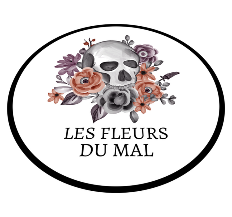 Tapis vinyle citant Les Fleurs du Mal - TenStickers