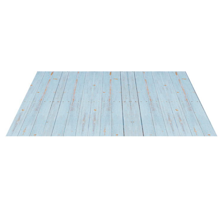 Tapis vinyle couloir texture bois bleu - TenStickers