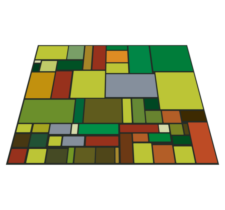 Tapis vinyle mosaïque rétro multicolore - TenStickers