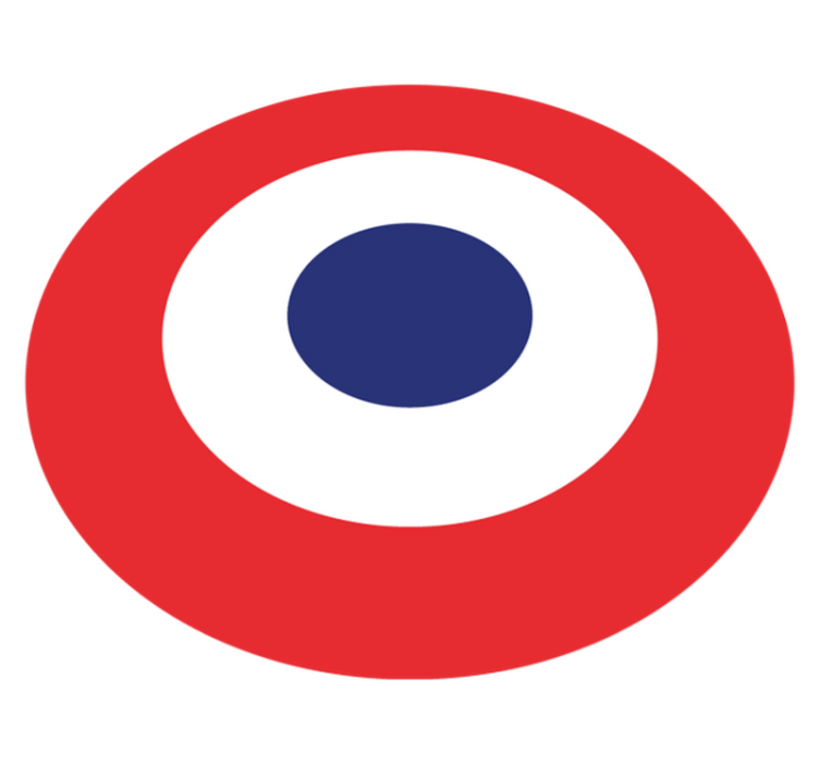 Tapis vinyle rond cocarde française - TenStickers
