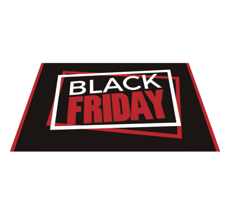 Tapis vinyle noir promotion du Black Friday - TenStickers