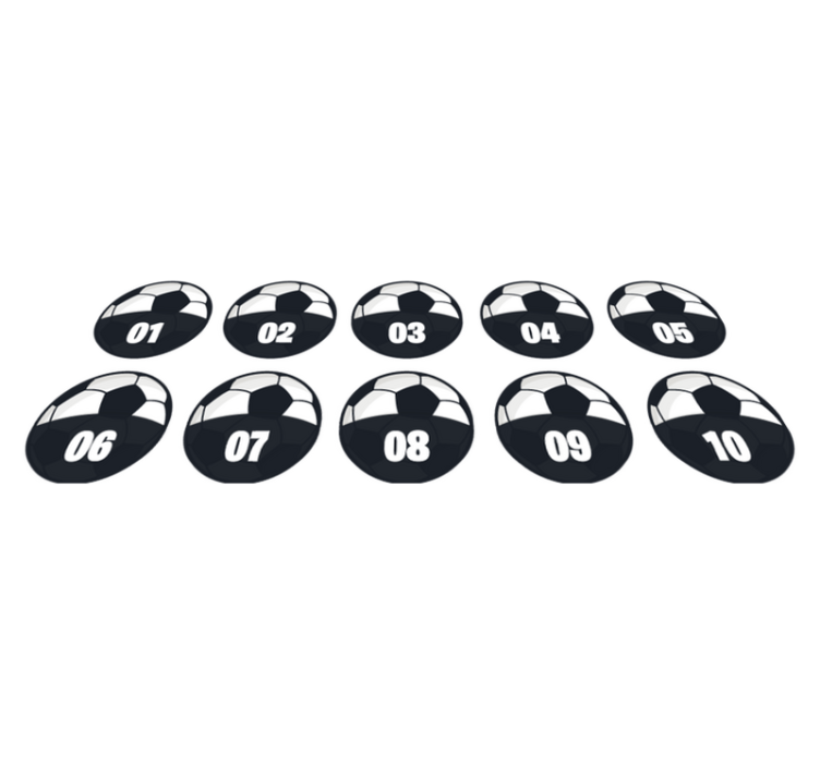 Tapis vinyles ronds ado d'entraînement de football - TenStickers