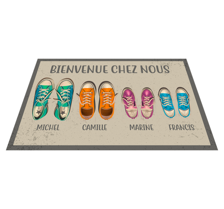 Tapis vinyle entrée chaussures de bienvenue - TenStickers