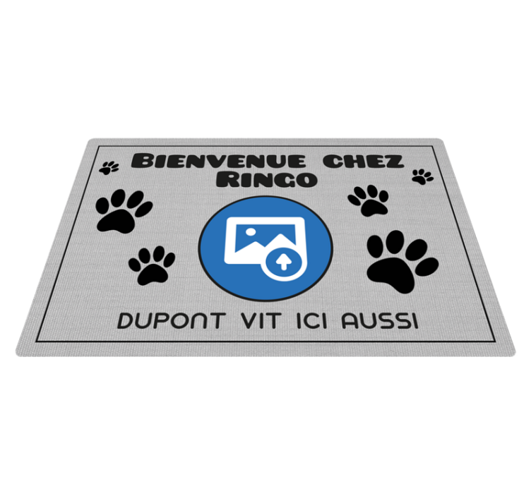 Tapis vinyle entrée bienvenue chien personnalisé - TenStickers