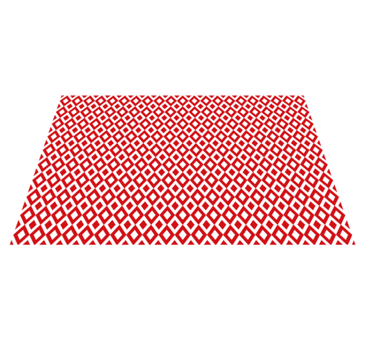 Tapis vinyle rouge motif diamant - TenStickers