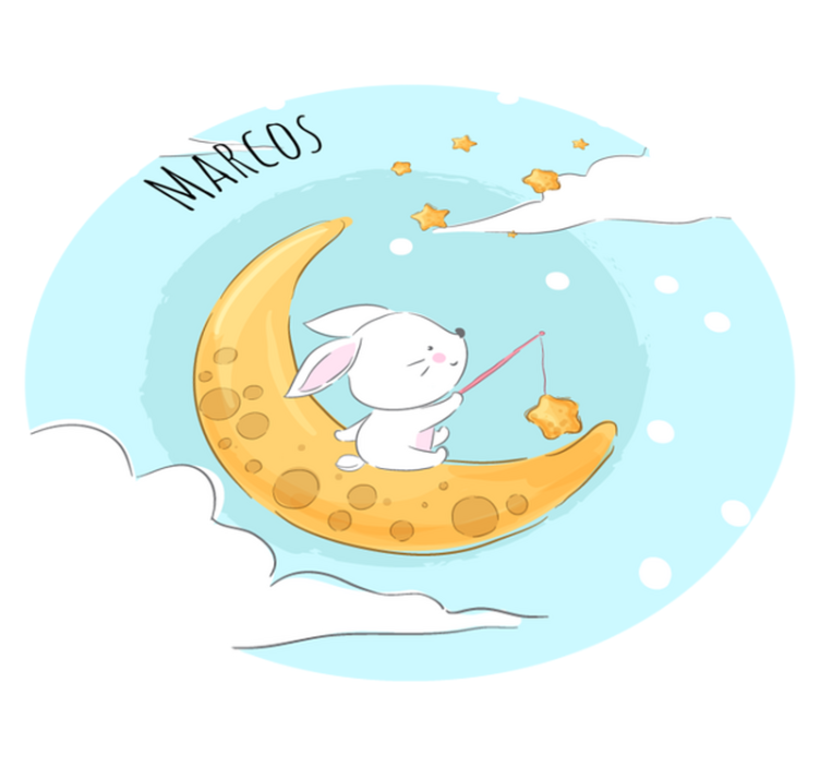 Tapis vinyle personnalisé pêche au clair de lune - TenStickers