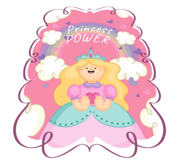 Tapis vinyle pour enfants tapis de jeu princesse power - TenStickers
