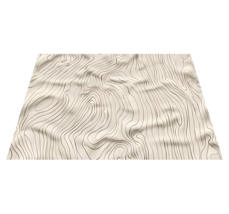 Tapis vinyle beige lignes abstraites effet visuel - TenStickers