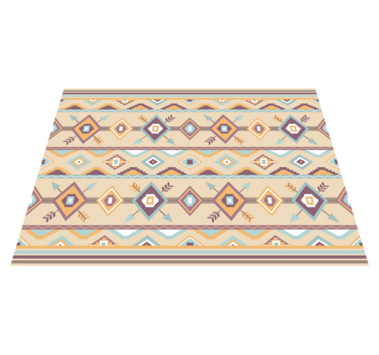 Tapis vinyle beige berbère ethnique - TenStickers