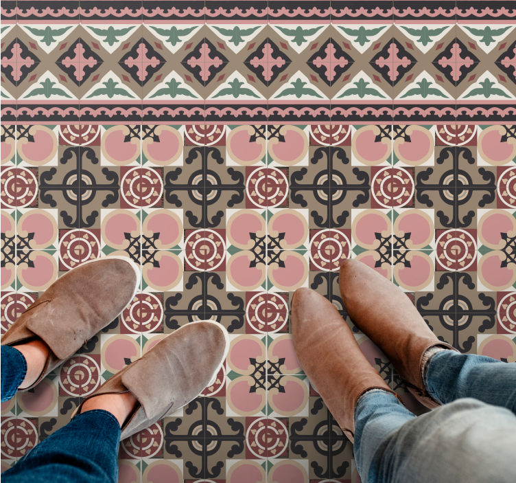 Tapis vinyle carreaux Tuiles de toledo - TenStickers