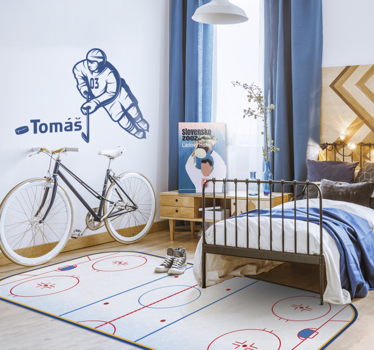 Tapis de jeu Terrain de hockey sur glace - TenStickers