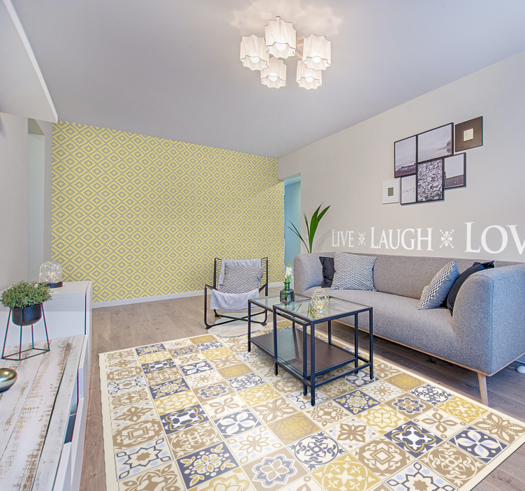 Tapis vinyle cuisine carreaux de ciment espagnol - TenStickers