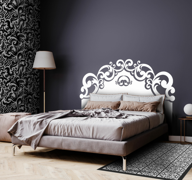 Tapis vinyle cuisine carrelage gothique noir et blanc - TenStickers