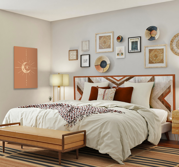 Tapis vinyle chambre élégance à rayures superposées - TenStickers