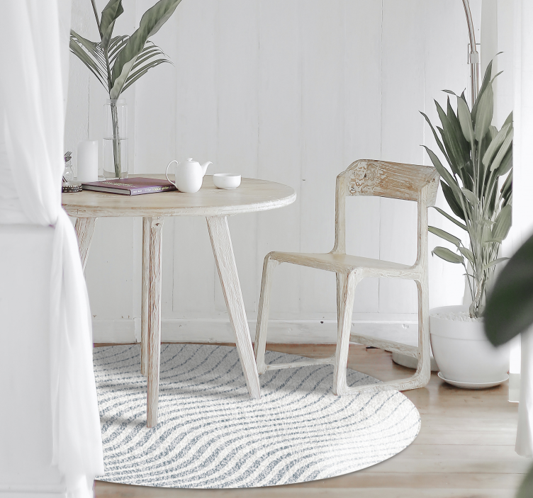 Tapis vinyle salon motifs de vagues douces - TenStickers