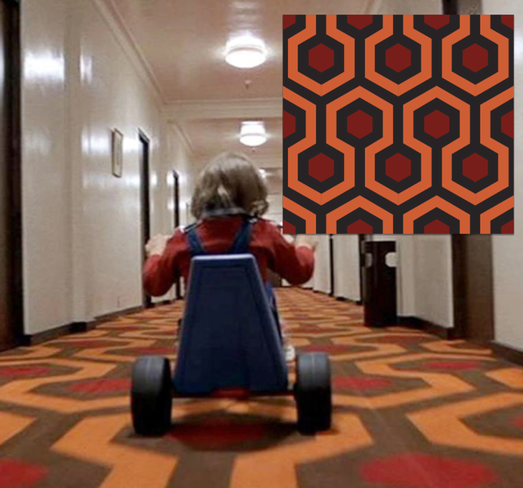 Tapis vinyle couloir vintage motif moquette - TenStickers