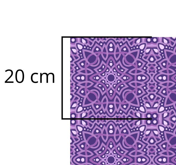 Tapis vinyle mandala Tuiles violettes de mandala - TenStickers