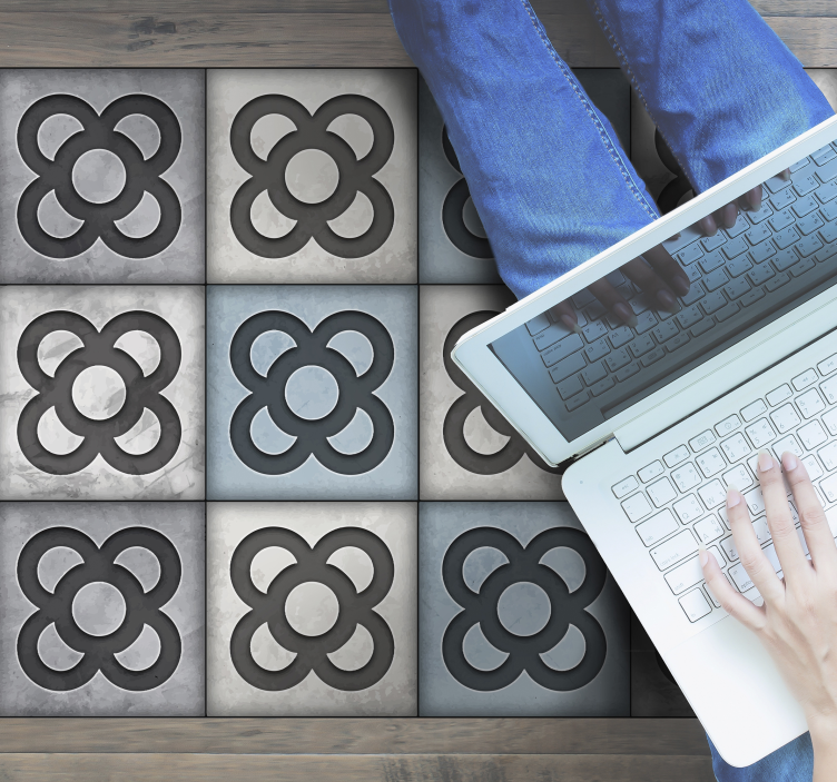 Tapis vinyle carreaux de ciment de Barcelone - TenStickers