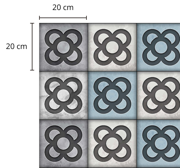 Tapis vinyle carreaux de ciment de Barcelone - TenStickers