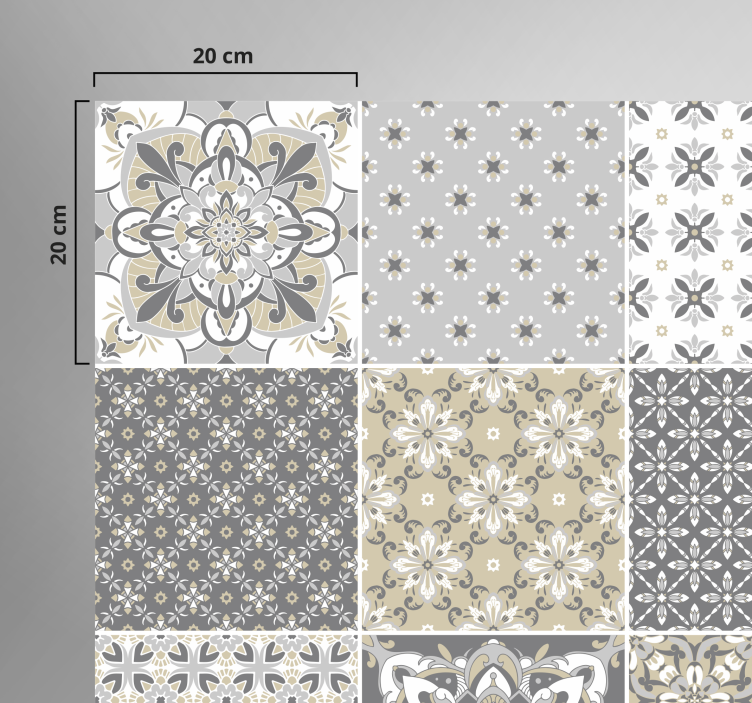 Tapis vinyle cuisine carreaux de ciment style marocain - TenStickers