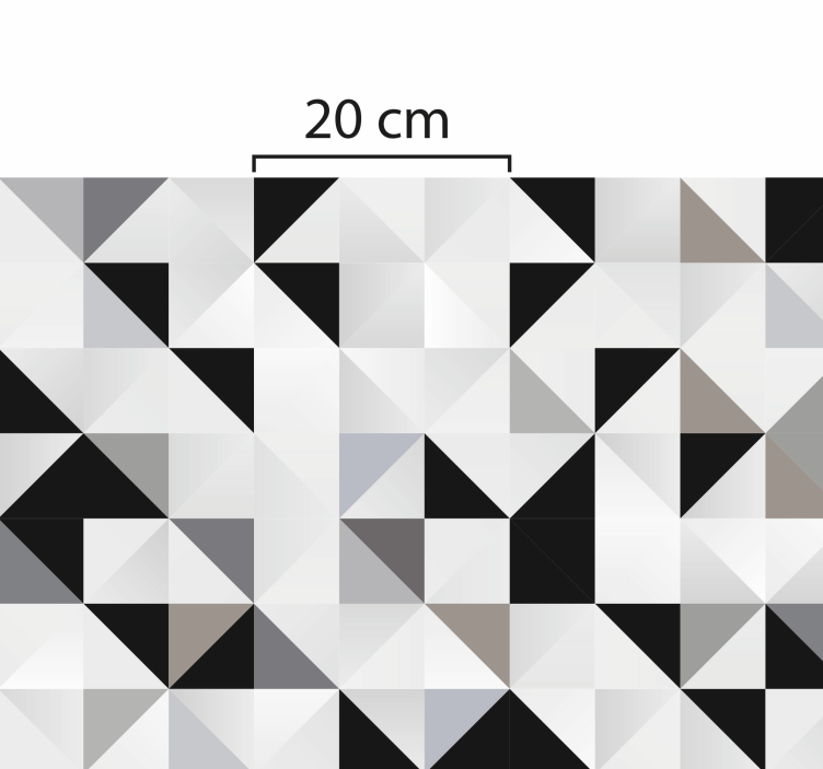 Tapis vinyle salle à manger mosaïque triangles gris - TenStickers