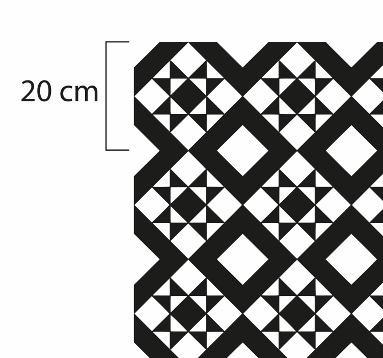 Tapis vinyle cuisine carreaux de ciment monochrome - TenStickers