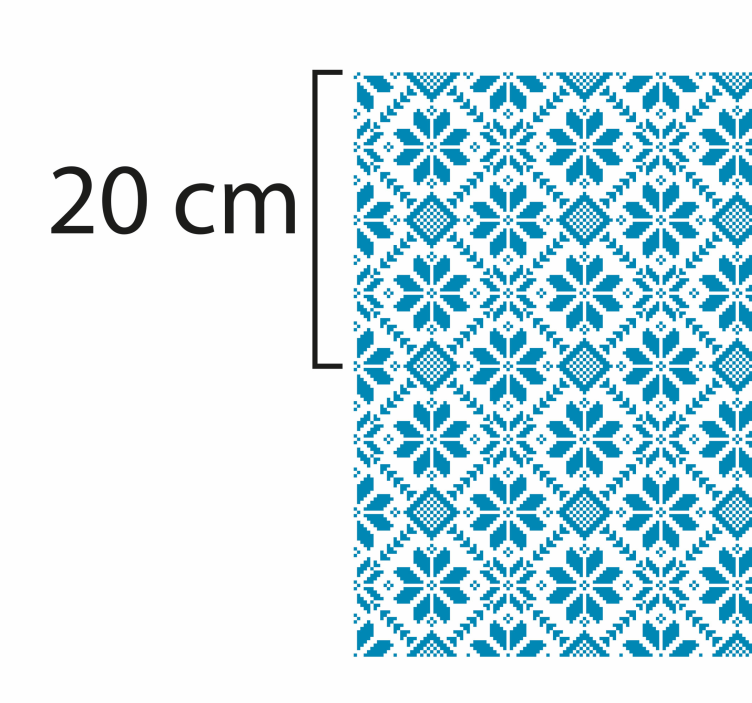 Tapis vinyle carreaux de ciment motif de tuiles bleues - TenStickers