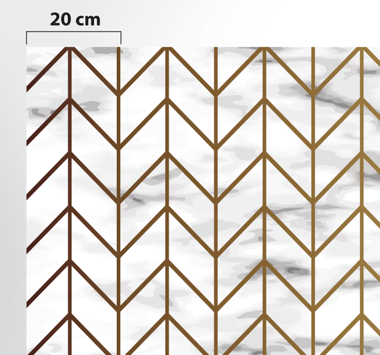 Tapis vinyle cuisine marbre et or géométrique - TenStickers