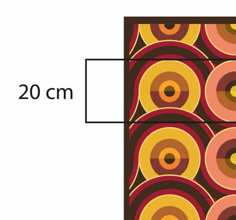 Tapis vinyle vintage cernes bruns vibrants - TenStickers