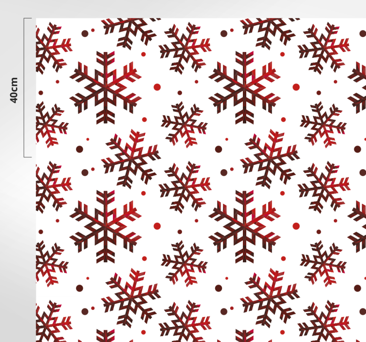 Tapis vinyle cuisine noël flocons neige rouges - TenStickers