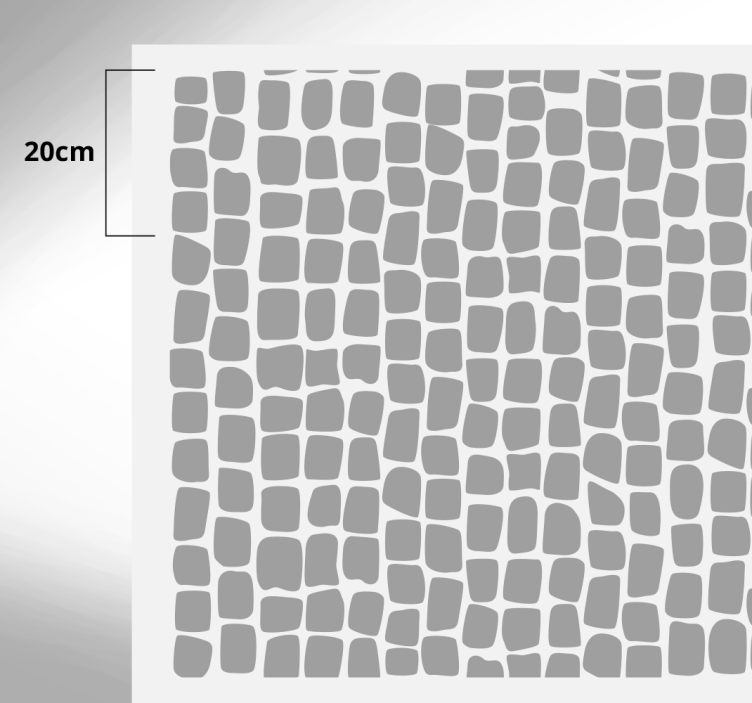 Tapis vinyle carreaux de ciment treillis monochrome - TenStickers
