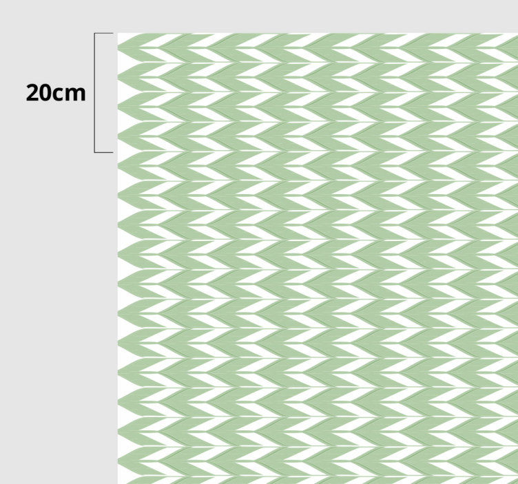 Tapis vinyle géométrique motif à chevrons vert - TenStickers