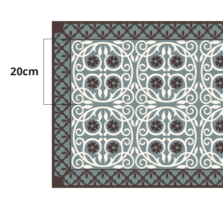 Tapis vinyle cuisine carreaux de ciment classique cercles - TenStickers