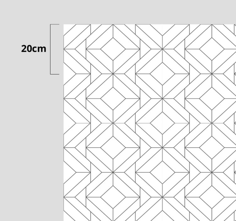 Tapis vinyle géométrique motif blanc - TenStickers