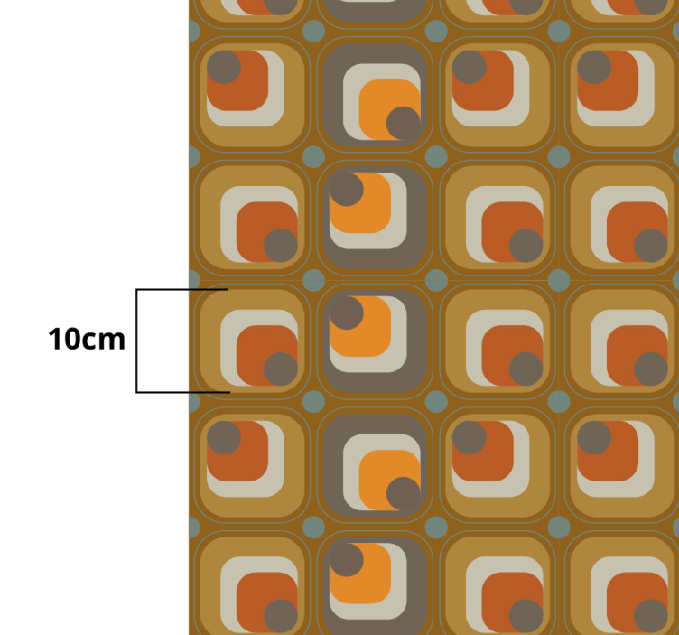 Tapis vinyle vintage blocs de couleurs rétro - TenStickers