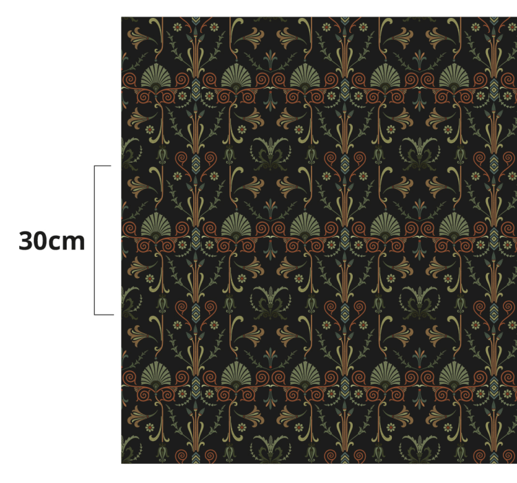 Tapis vinyle vintage ornemental motif botanique - TenStickers