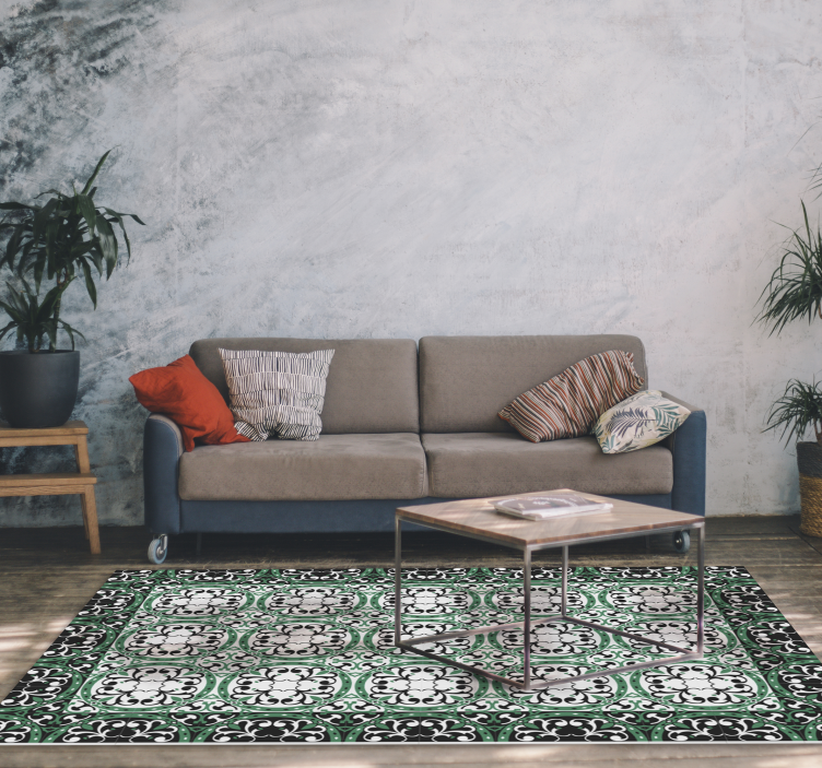 Tapis vinyle de salon mosaïque - TenStickers