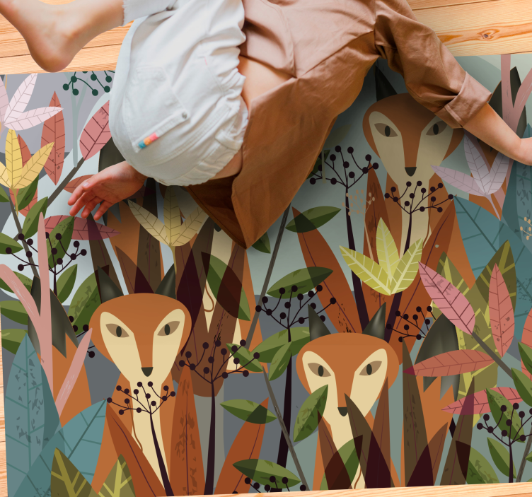 Tapis vinyle animal art de la faune forestière - TenStickers