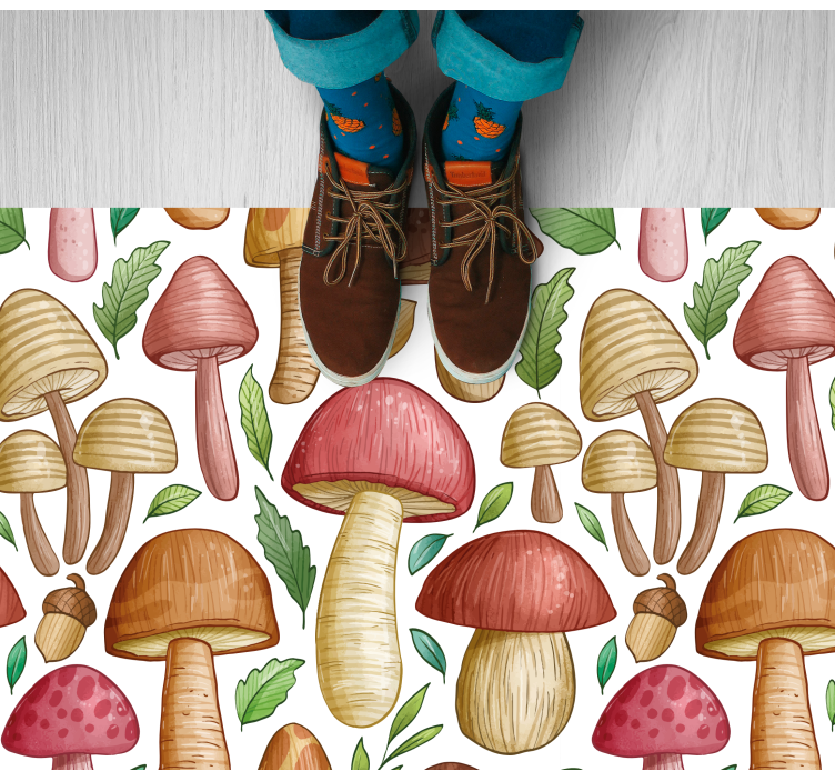 Tapis vinyle cuisine Collection de champignons différents - TenStickers