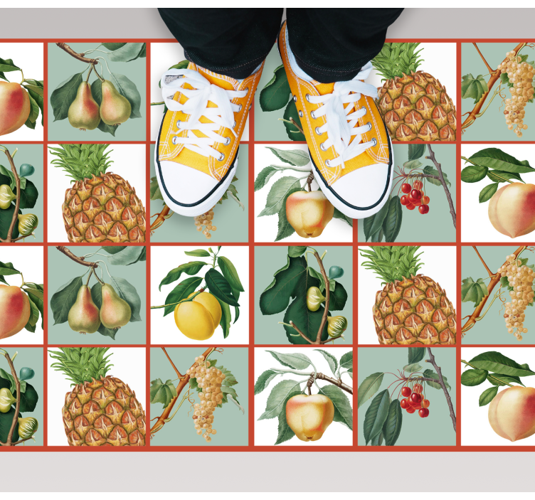 Tapis vinyle cuisine Conception de fruits frais - TenStickers