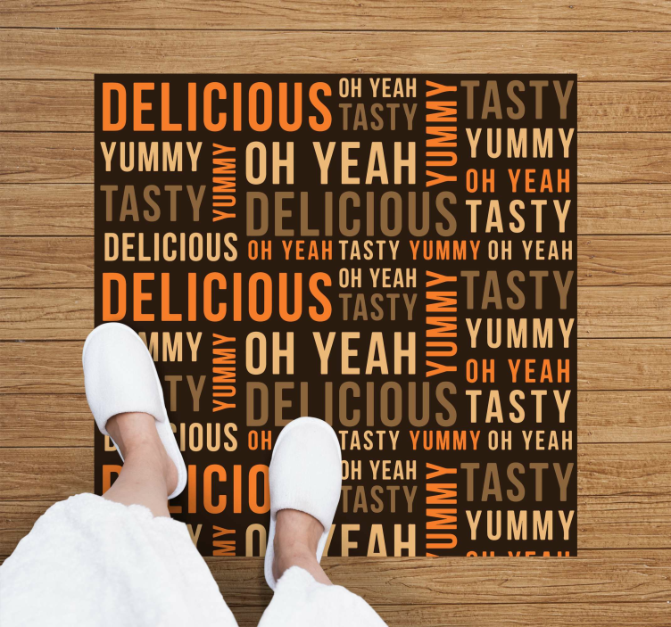 Tapis vinyle cuisine Délicieux - TenStickers