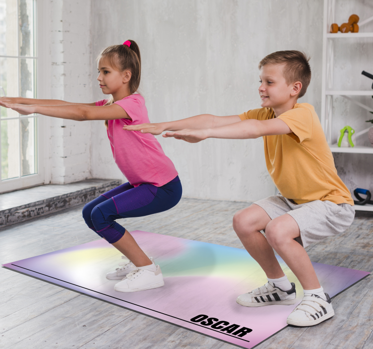 Tapis de fluor moderne avec nom - TenStickers