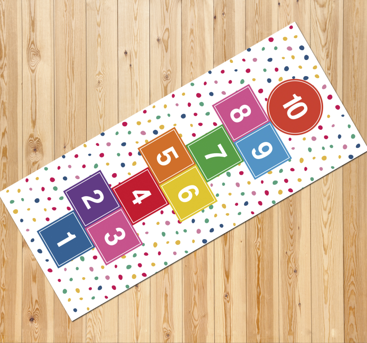 Tapis vinyle merveilleux jeu de marelles jeu de marelle - TenStickers