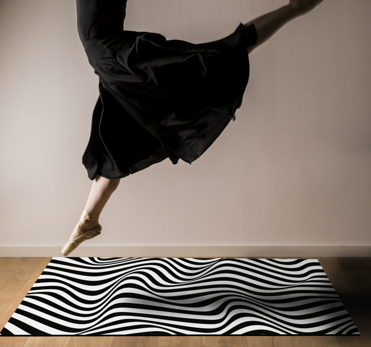 Tapis en vinyle bio à rayures 3d - TenStickers