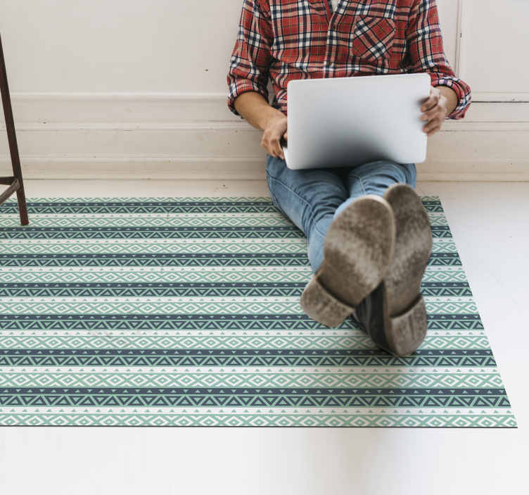Tapis vinyle salon motif géométrique Accent maison - TenStickers